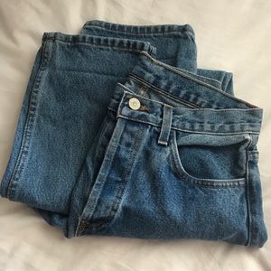 Dark Denim Wash Mom Jeans
